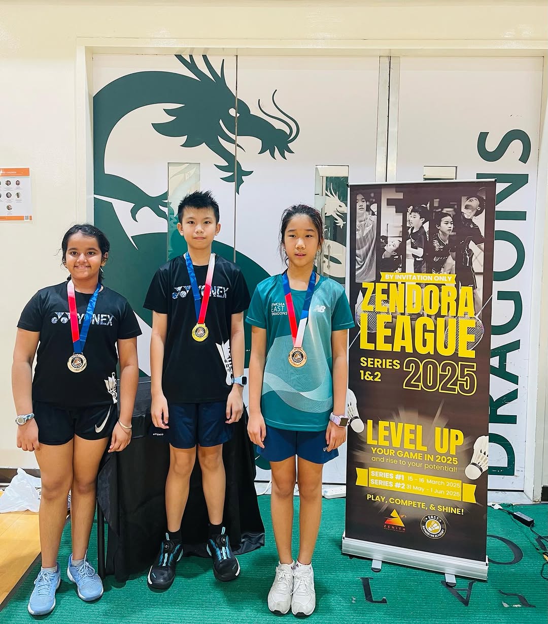 DBA players with medals at Zendora League